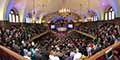 A pre-pandemic Easter service in The Moody Church’s spacious sanctuary 